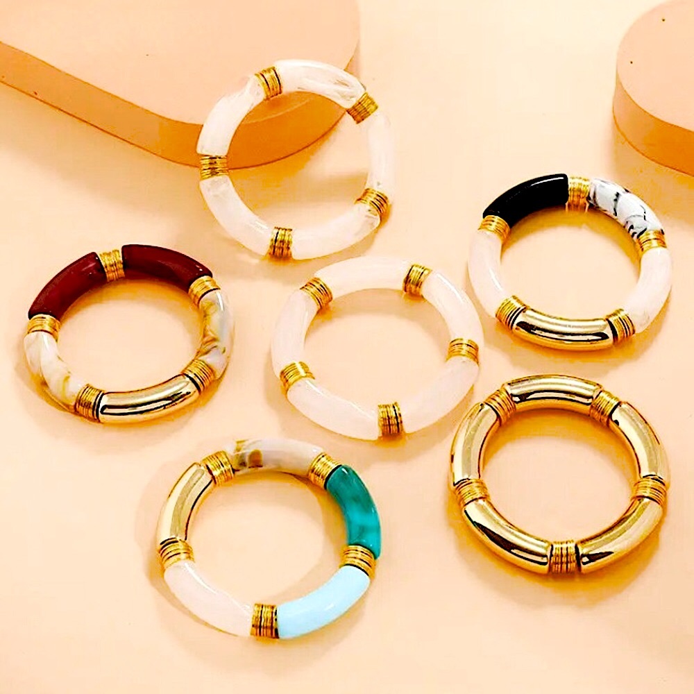 ⚜️𝟯𝟬%𝗢𝗙𝗙 𝗯𝘂𝗻𝗱𝗹𝗲𝘀 𝟯+⚜️ NEW Acrylic Chunky Colorful Bangle - Picture 1 of 10